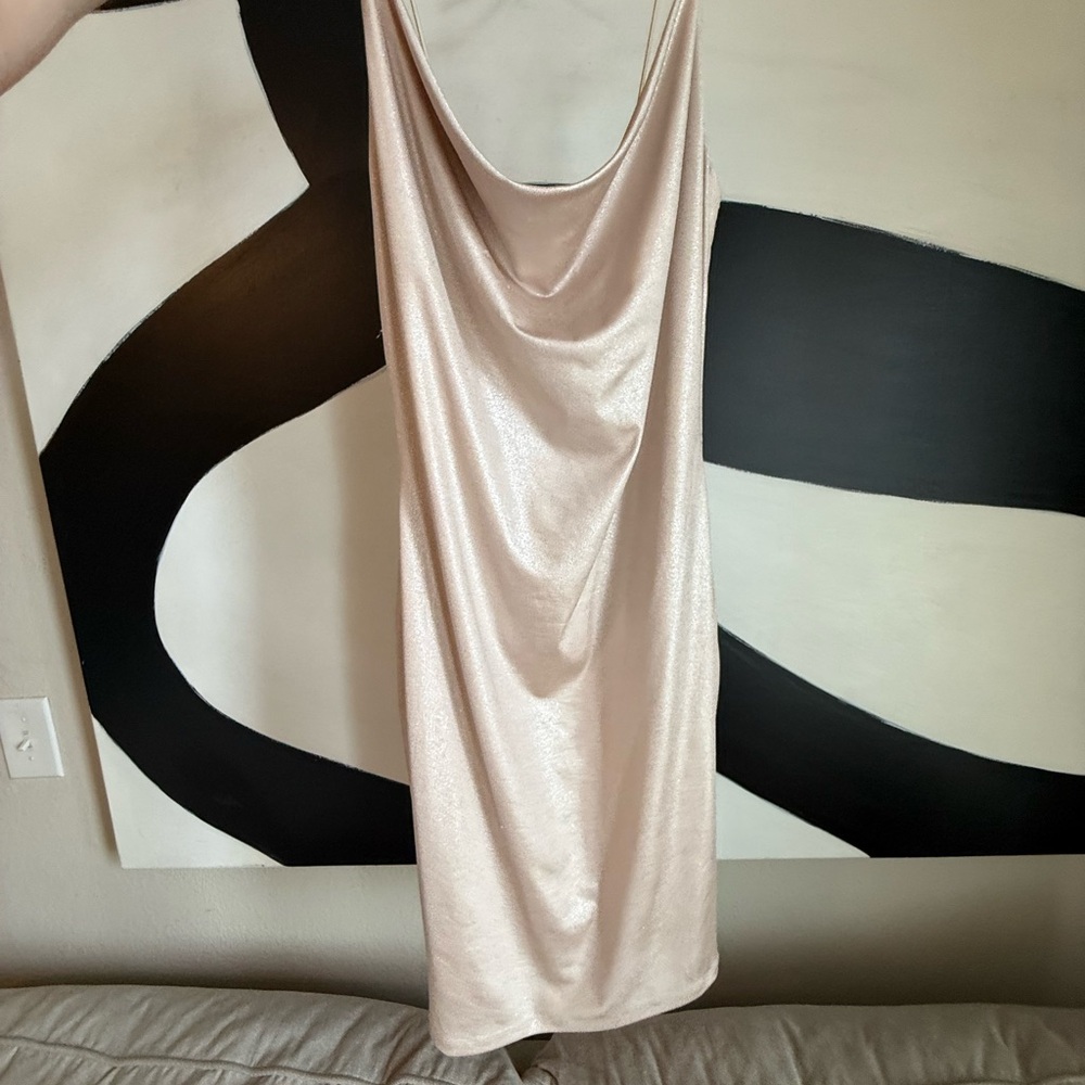Krush Cream Chemise Dress with Luxurious Satin Finish